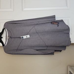 🏈OSU Oklahoma State University Women's Asymmetrical Long Sleeve Raw Edge Tee